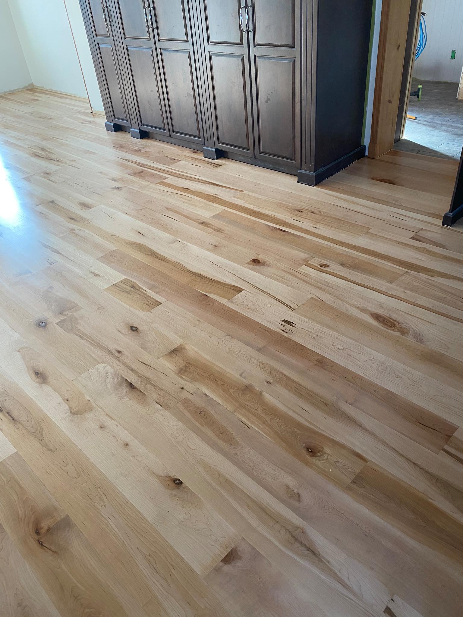 cleared hardwood floor