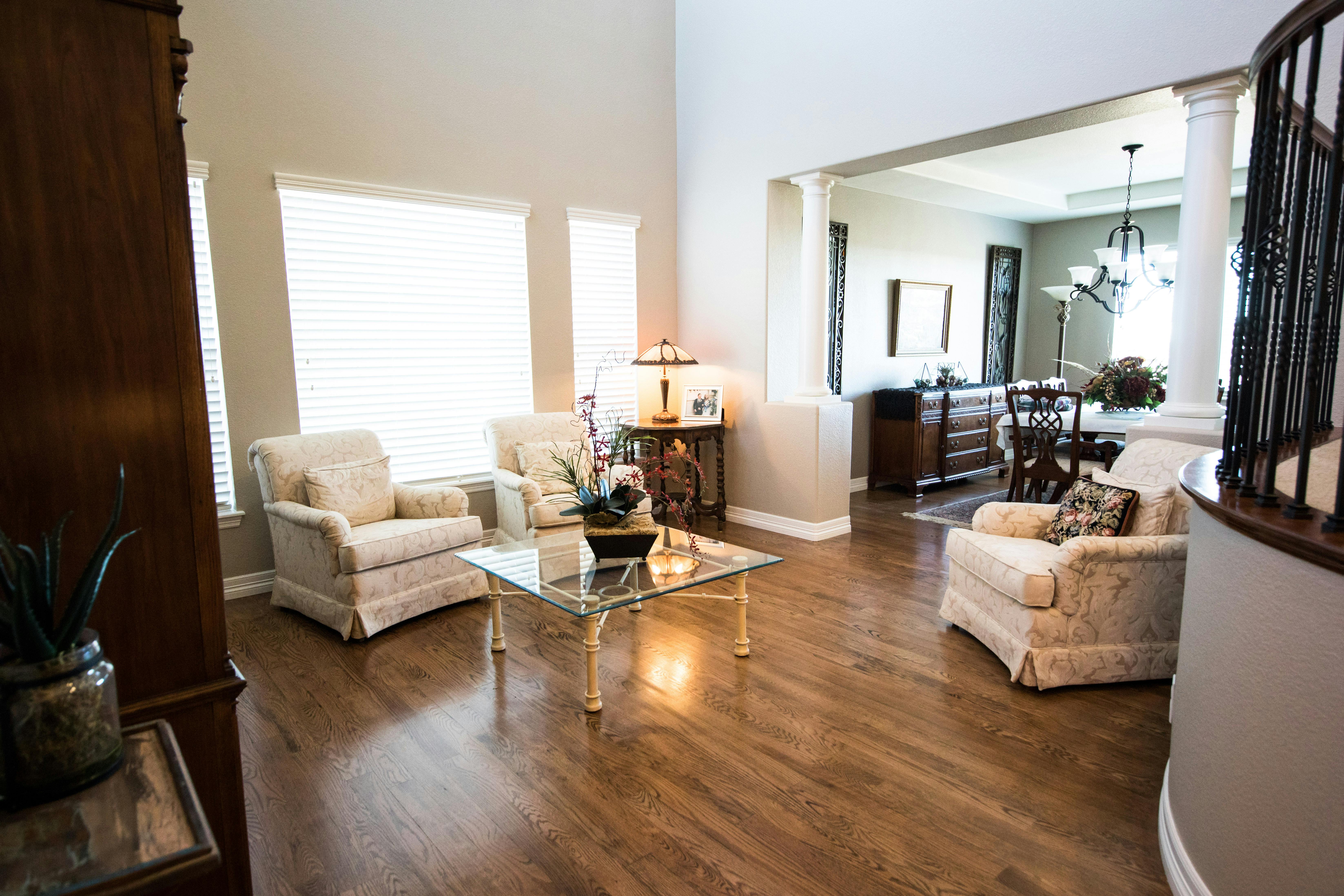 Elegant Open-Concept Living with Refinished Hardwood Floors